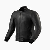 Giacca Travon, un giacca moto leggera con protezioni SEESMART. Colore nero, stile bomber. Di REV'IT!.
